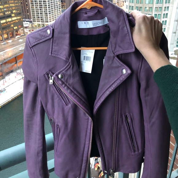 iro purple leather jacket